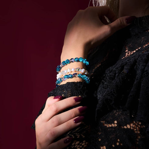 In den blauen Mond | Glühwürmchen-Glasarmband